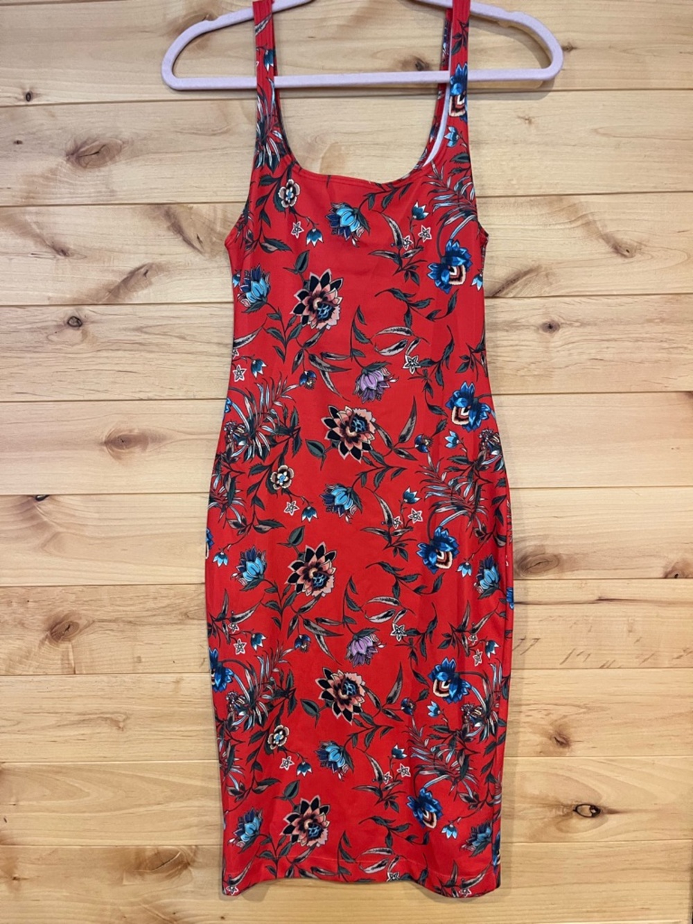 Red Floral Tank Dress